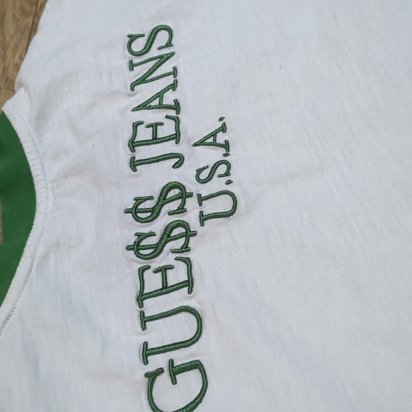 Guess x ASAP Rocky Green Ringer T-Shirt Men's size Medium - Picture 4 of 11